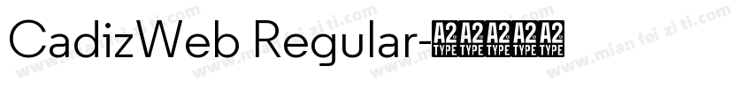 CadizWeb Regular字体转换